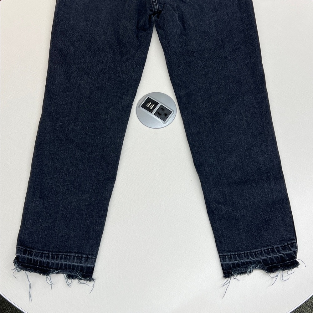 Gently used The GREAT. jeans the fellow cropped denim pants raw & released hems - Picture 10 of 10